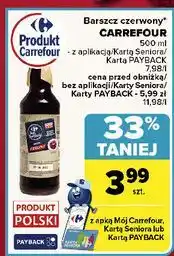 Carrefour Barszcz czerwony Carrefour Targ Świeżości oferta