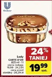 Carrefour Lody tiramisu Algida Carte D'or Les Desserts oferta