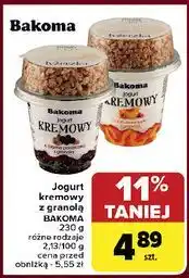 Carrefour Jogurt brzoskwiniowy z granolą Bakoma Kremowy oferta