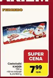 Carrefour Czekoladki świąteczne mikołaj Kinder Chocolate oferta