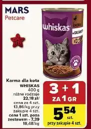 Carrefour Karma dla kota z kaczką w galaretce Whiskas oferta