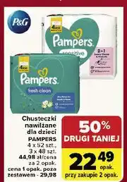 Carrefour Chusteczki nawilżane Pampers Fresh Clean oferta