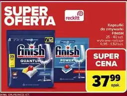 Carrefour Tabletki do zmywarek lemon Finish Quantum oferta