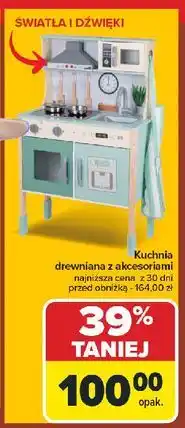 Carrefour Kuchnia drewniana z akcesoriami oferta