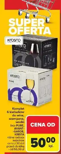Carrefour Komplet kieliszków do wina krista Krosno S.a oferta