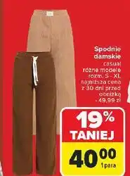 Carrefour Spodnie damskie casual rozm. s-xl oferta