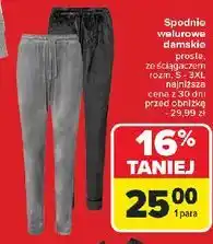 Carrefour Spodnie damskie welurowe s-3xl oferta