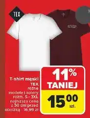 Carrefour T-shirt męski s-3xl Tex oferta