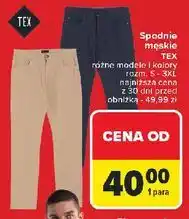 Carrefour Spodnie męskie chino s-3xl Tex oferta