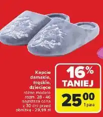 Carrefour Kapcie dziecięce oferta