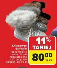 Carrefour Śniegowce damskie 36-41 oferta