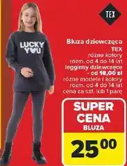 Carrefour Legginsy dziewczęce gładkie Tex oferta