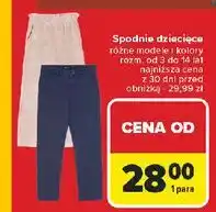 Carrefour Spodnie dziecięce 3-14 lat oferta