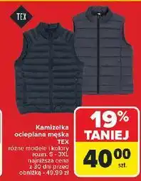 Carrefour Kamizelka męska rozm. s-3xl Tex oferta