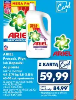Kaufland Ariel proszek, Płyn do płukania lub kapsułki do prania oferta
