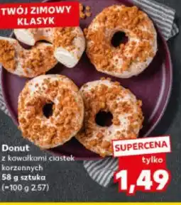 Kaufland Donut z kawałkami ciastek korzennych oferta