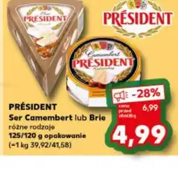 Kaufland President Ser Camembert lub Brie oferta