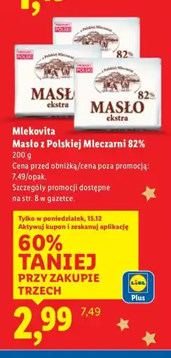 Lidl Masło z Polskiej Mleczarni 82% Mlekovita oferta