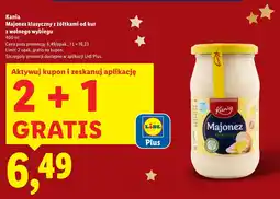 Lidl Majonez klasyczny z żółtkami od kur z wolnego wybiegu Kania oferta
