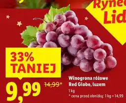 Lidl Winogrona różowe Red Globe luzem Lidl oferta