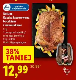 Lidl Deluxe Kaczka faszerowana boczkiem i ziemniakami oferta