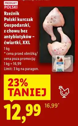 Lidl Rzeźnik Polski kurczak Gospodarski, z chowu bez antybiotyków - ćwiartki, XXL oferta