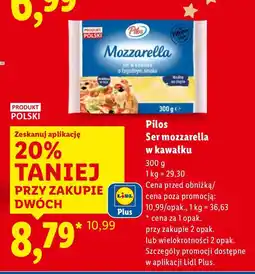 Lidl Ser mozzarella w kawałku Pilos oferta