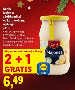 Lidl Majonez z żółtkami jaj od kur z wolnego wybiegu Kania oferta