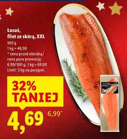 Lidl Filet łosoś ze skórą XXL Lidl oferta