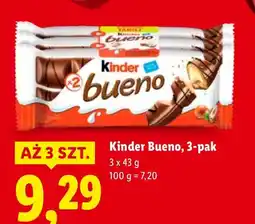 Lidl Czekolada Kinder Bueno 3-pak oferta