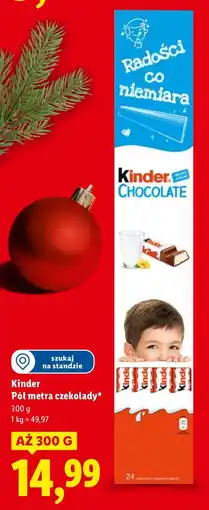 Lidl Czekolada Kinder Pół metra czekolady oferta