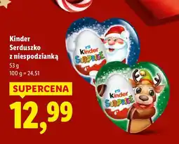 Lidl Czekolada Kinder Serduszko z niespodzianką oferta
