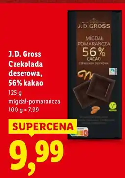Lidl Czekolada J.D. Gross Czekolada deserowa, 56% kakao oferta
