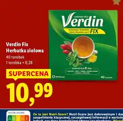 Lidl Herbata Verdin Fix Herbatka ziołowa oferta