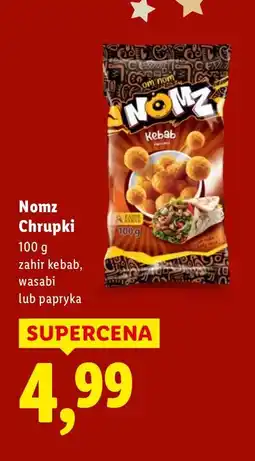 Lidl Chrupki Nomz Kebab 100 g zahir kebab, wasabi lub papryka oferta