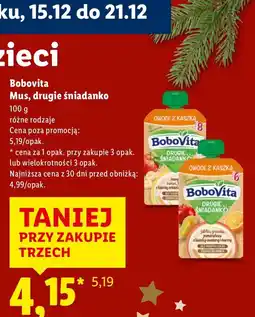 Lidl Mus Bobovita drugie śniadanko oferta