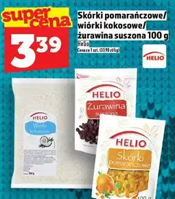 Topaz Skórki pomarańczowe / wiórki kokosowe / żurawina suszona Helio 100g oferta