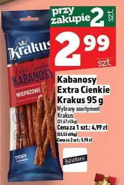Topaz Kabanosy Extra Cienkie Krakus 95 g oferta