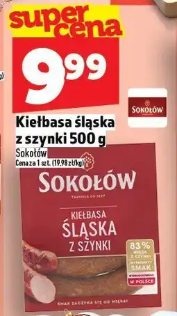 Topaz Kiełbasa śląska z szynki 500 g Sokołów oferta