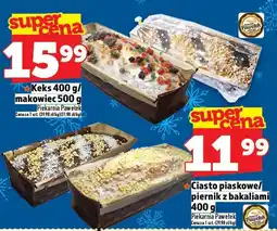 Topaz Ciasto piaskowe / piernik z bakaliami 400 g Piekarnia Pawelek oferta
