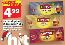 Topaz Herbata Lipton 25 torebek 37-50 g oferta