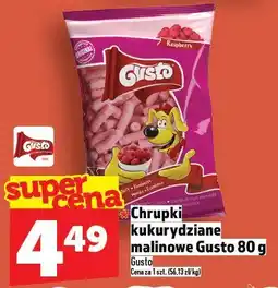 Topaz Chrupki kukurydziane malinowe Gusto 80 g oferta