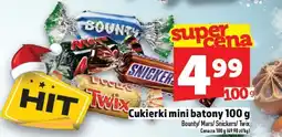 Topaz Cukierki mini batony 100 g Bounty/Mars/Snickers/Twix oferta