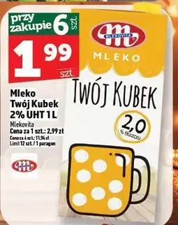 Topaz Mleko Twój Kubek 2% UHT 1L Mlekovita oferta