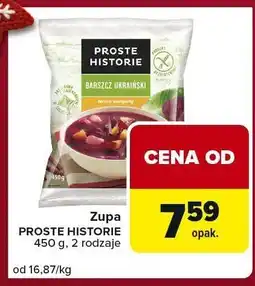 Carrefour Express Zupa PROSTE HISTORIE różne rodzaje oferta