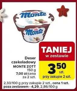 Carrefour Express Deser czekoladowy w zestawie MONTE ZOTT oferta