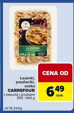Carrefour Express Łazanki, paszteciki, uszka CARREFOUR z kapustą i grzybami oferta
