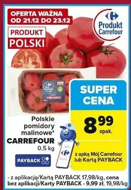 Carrefour Express Polskie pomidory malinowe CARREFOUR 0,5 kg oferta