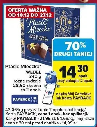 Ptasie Mleczko wafle WEDEL 340 g różne rodzaje