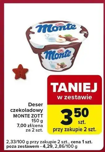 Deser czekoladowy MONTE z orzechami 150 g